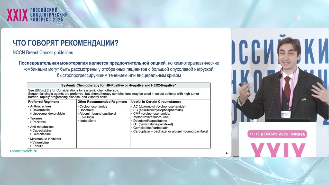 Лечение метастатического РМЖ. Комбинация или монотерапия, какой вариант выбрать?