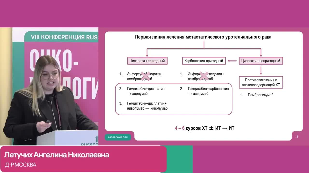 Какой оптимальный объем химиотерапии и продолжительность иммунотерапии в 1 линии мУР